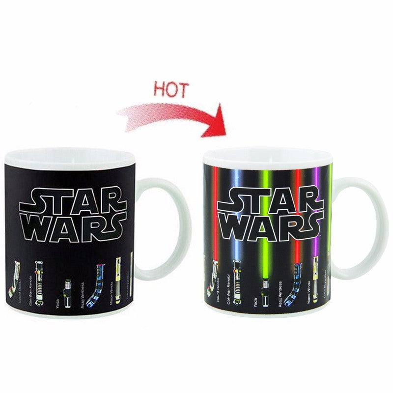 Benair USA Star Wars Mug, Lightsabers Appear With Heat (12 oz) - Fragile