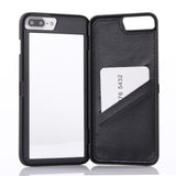 Dual Layer Wallet Mirror Case for iPhone
